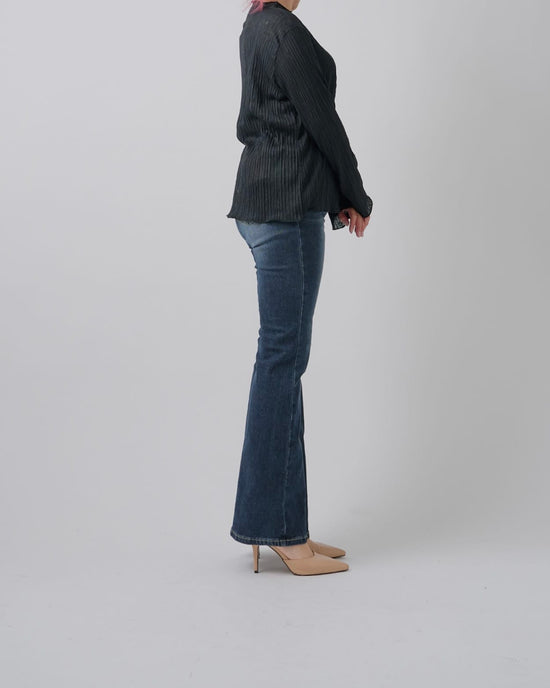 【美シルエット】インディゴフレアデニム