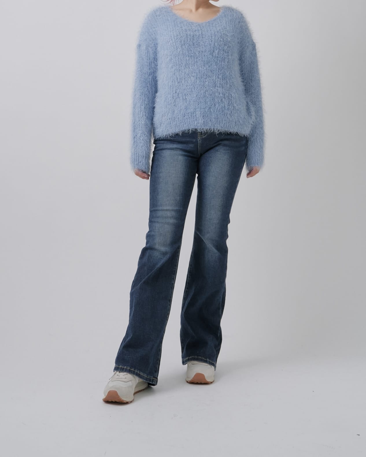 【美シルエット】インディゴフレアデニム