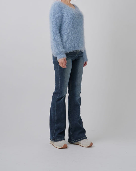 【美シルエット】インディゴフレアデニム