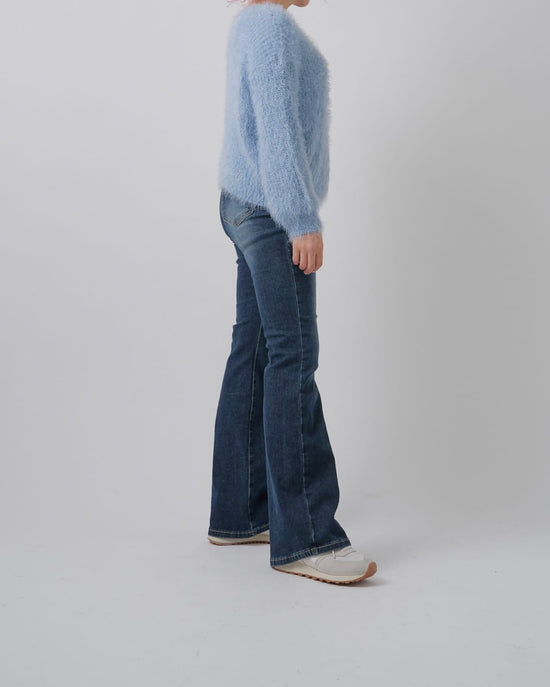 【美シルエット】インディゴフレアデニム