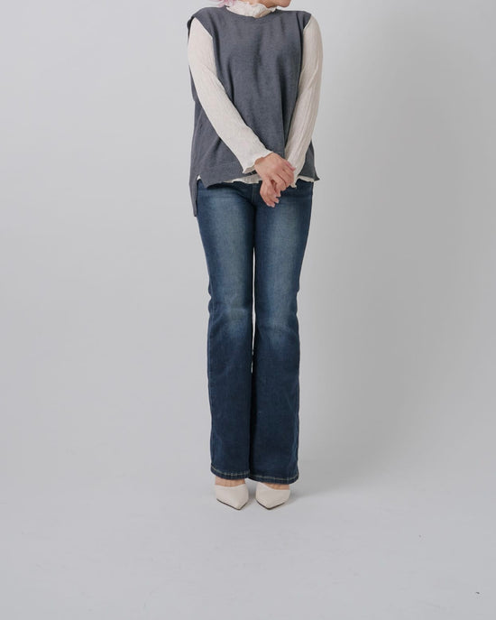 【美シルエット】インディゴフレアデニム