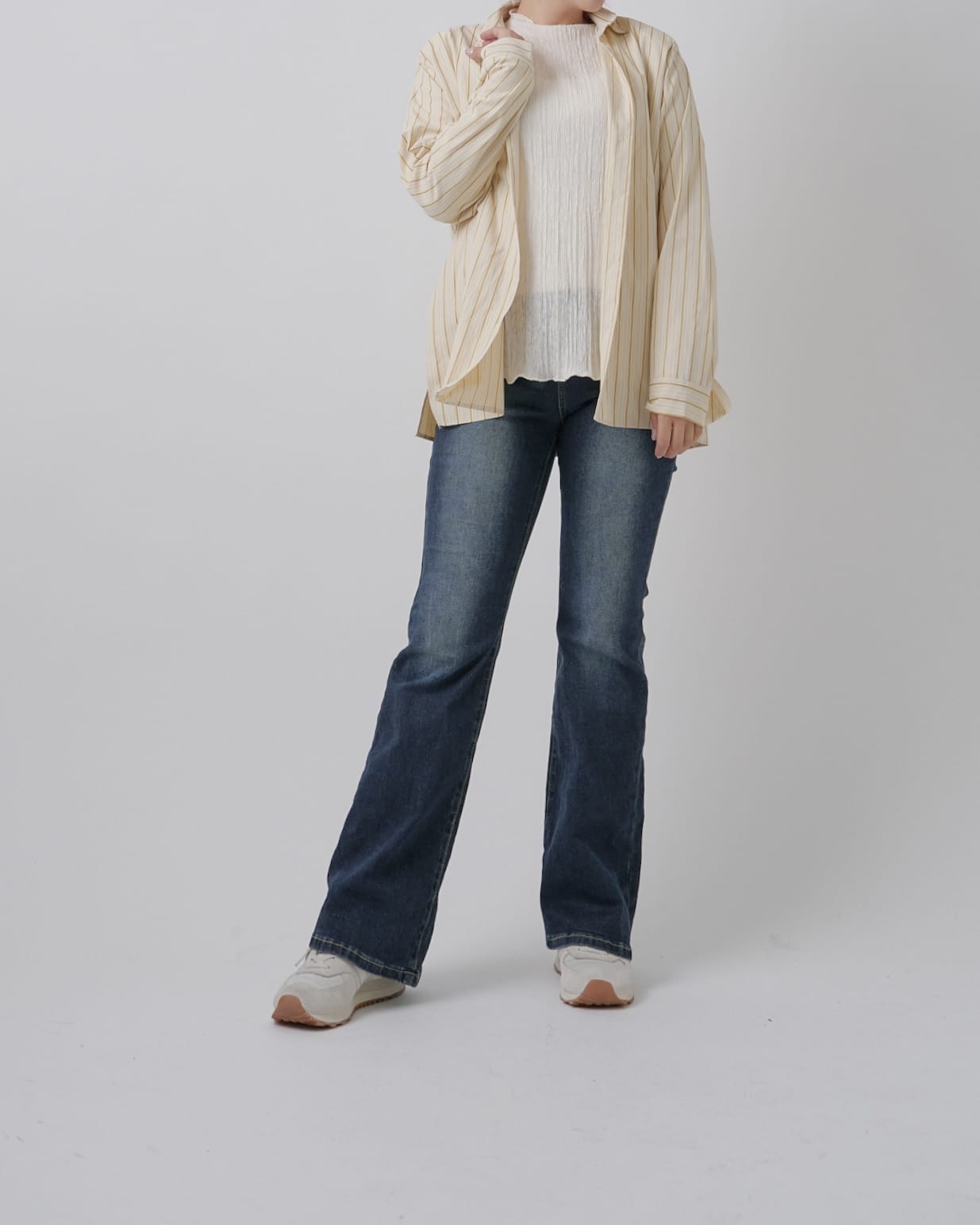 【美シルエット】インディゴフレアデニム