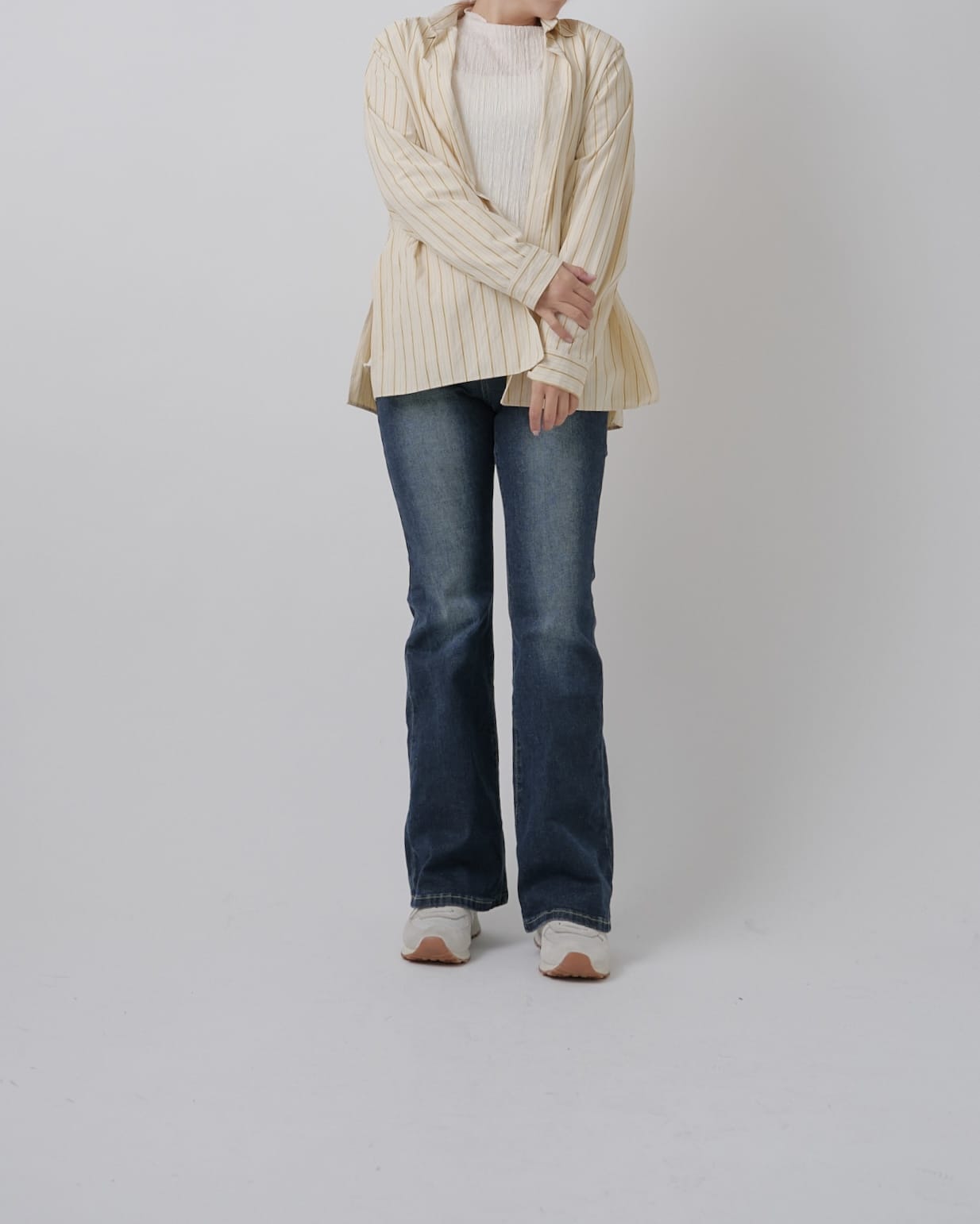 【美シルエット】インディゴフレアデニム