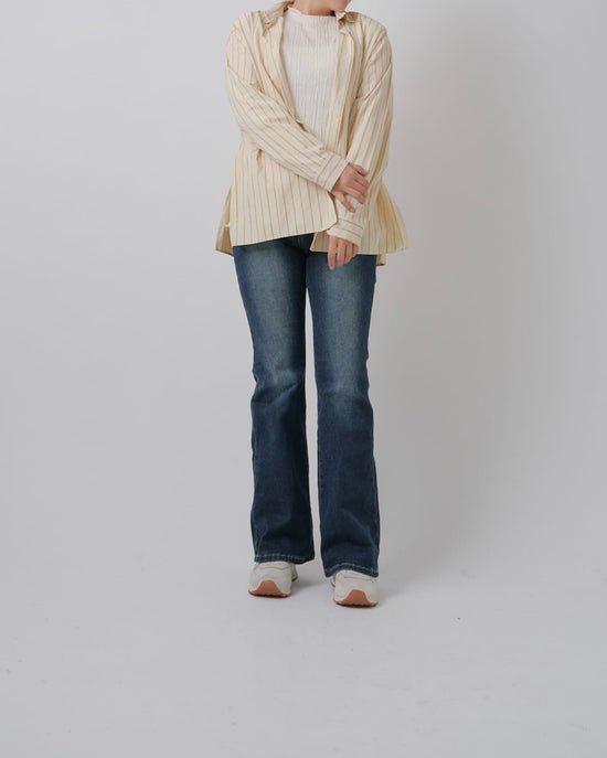 【美シルエット】インディゴフレアデニム