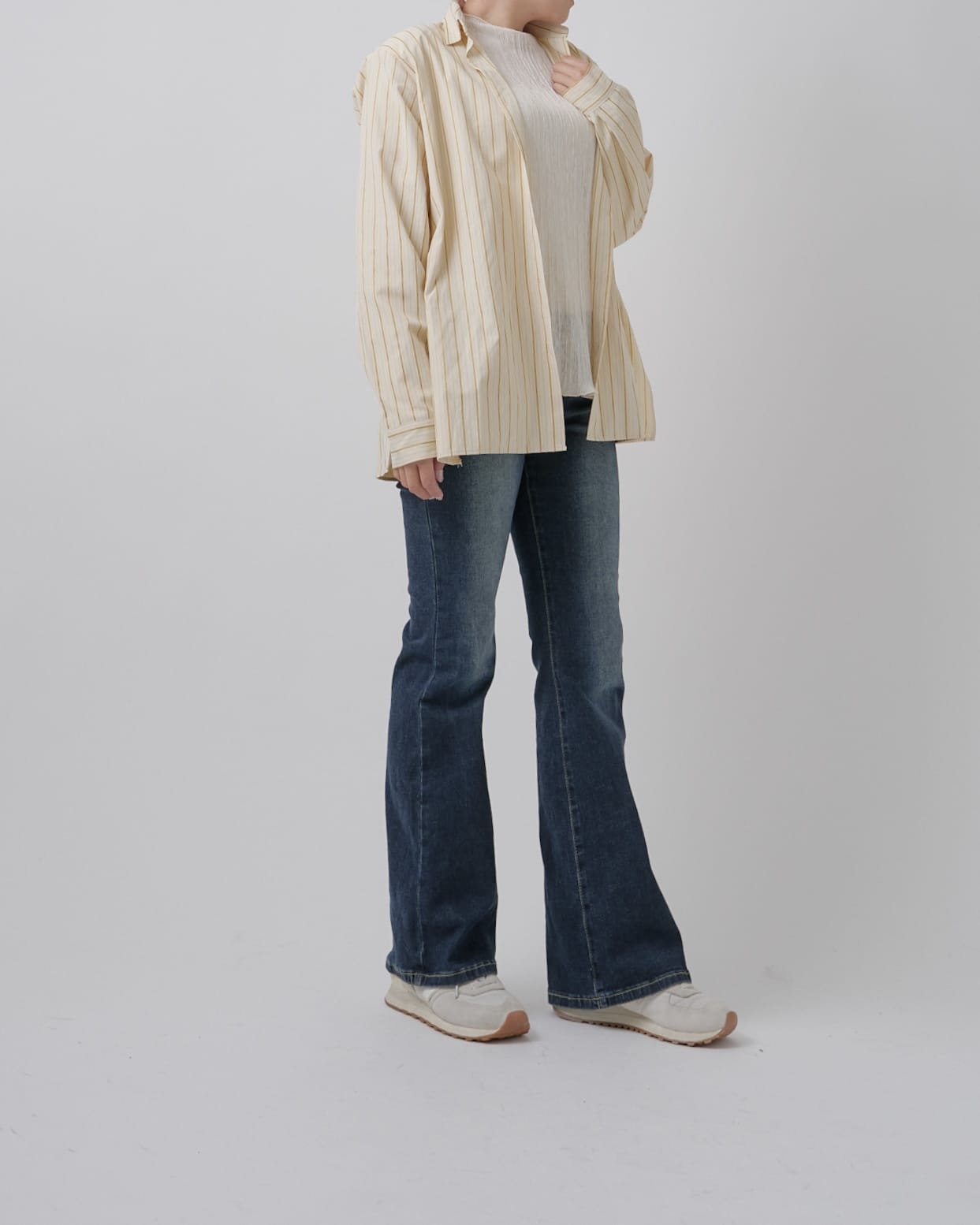 【美シルエット】インディゴフレアデニム