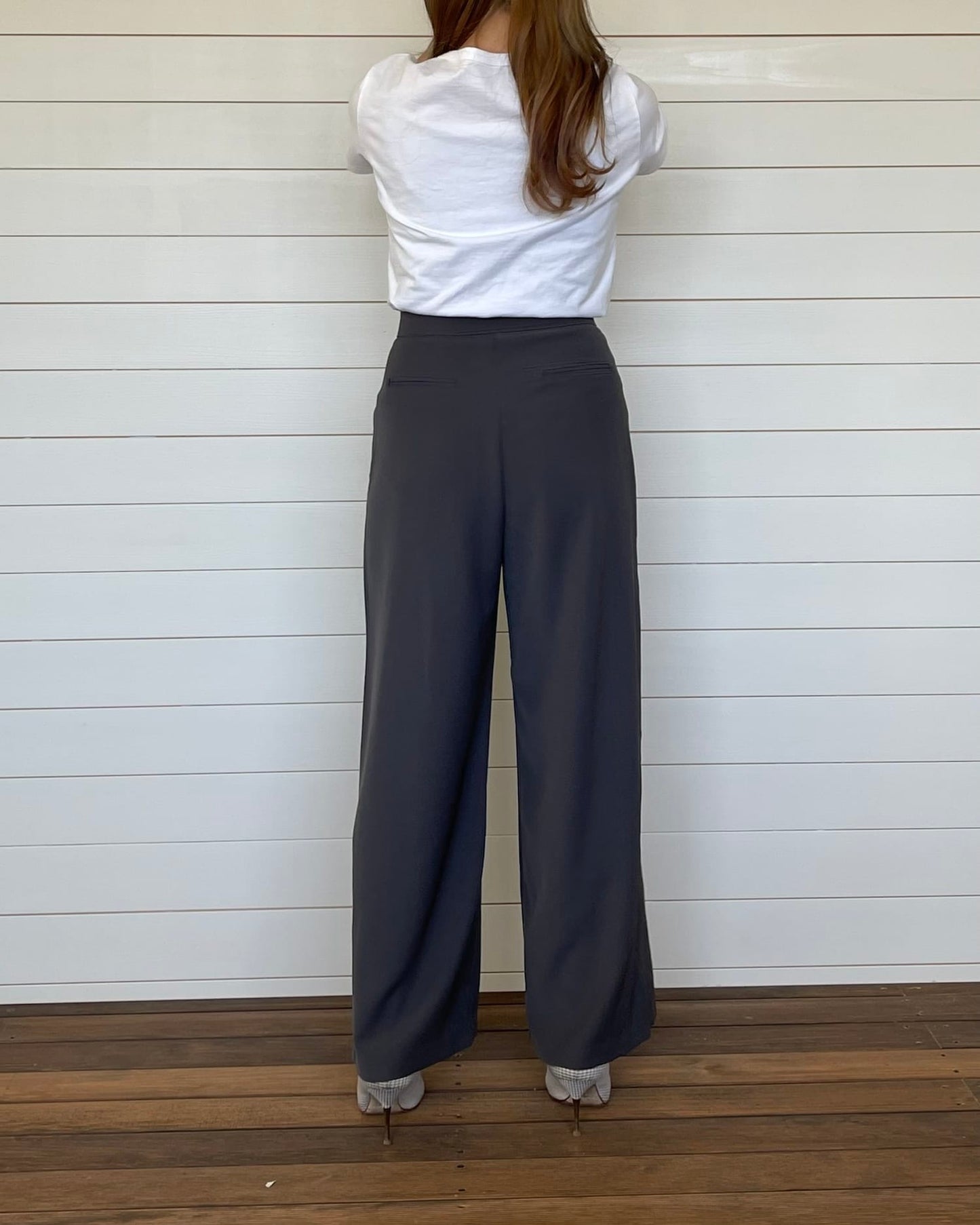 【美シルエット】体型カバータックワイドパンツ