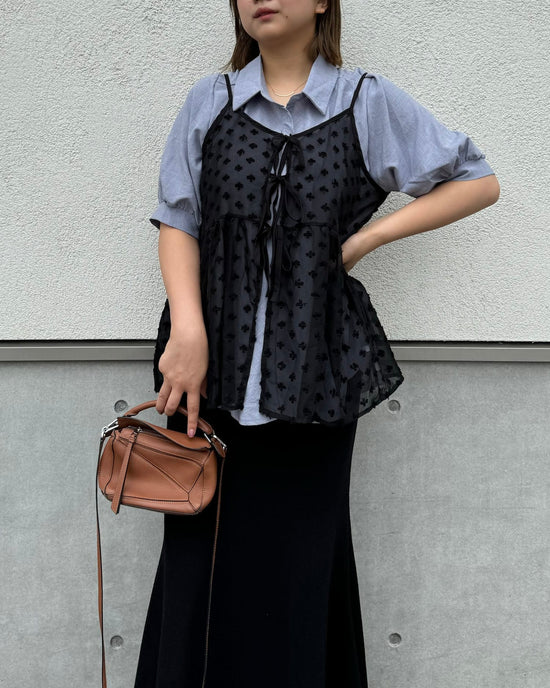 小花刺繍シアービスチェ