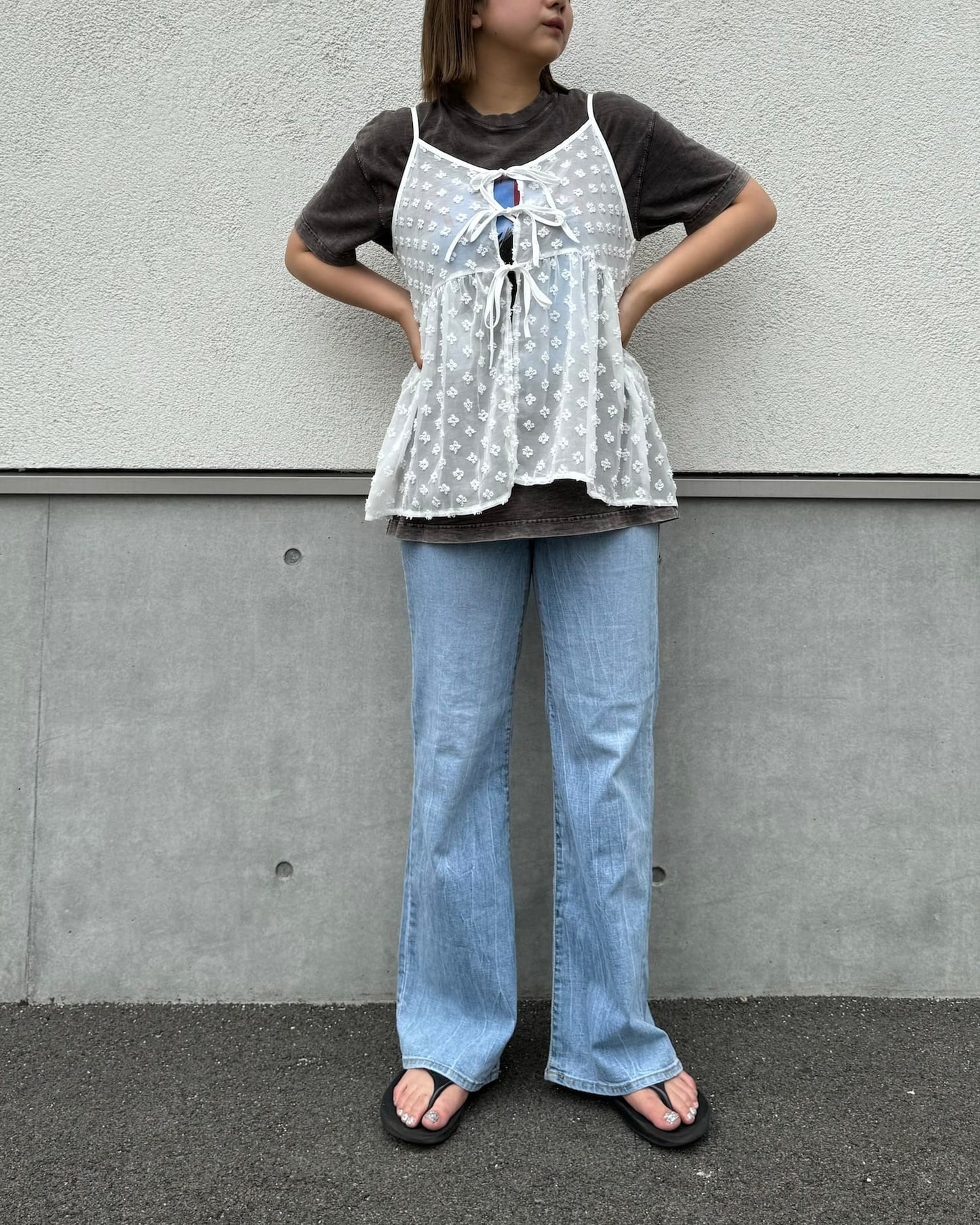小花刺繍シアービスチェ
