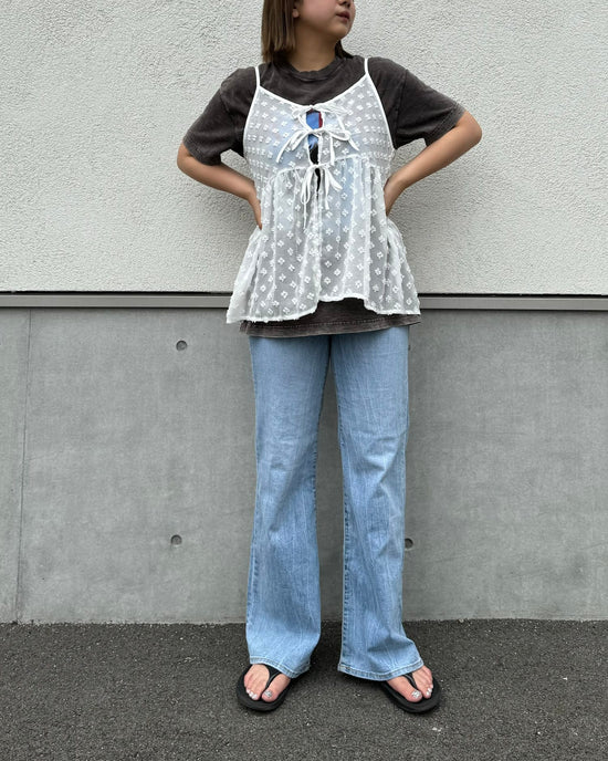 小花刺繍シアービスチェ