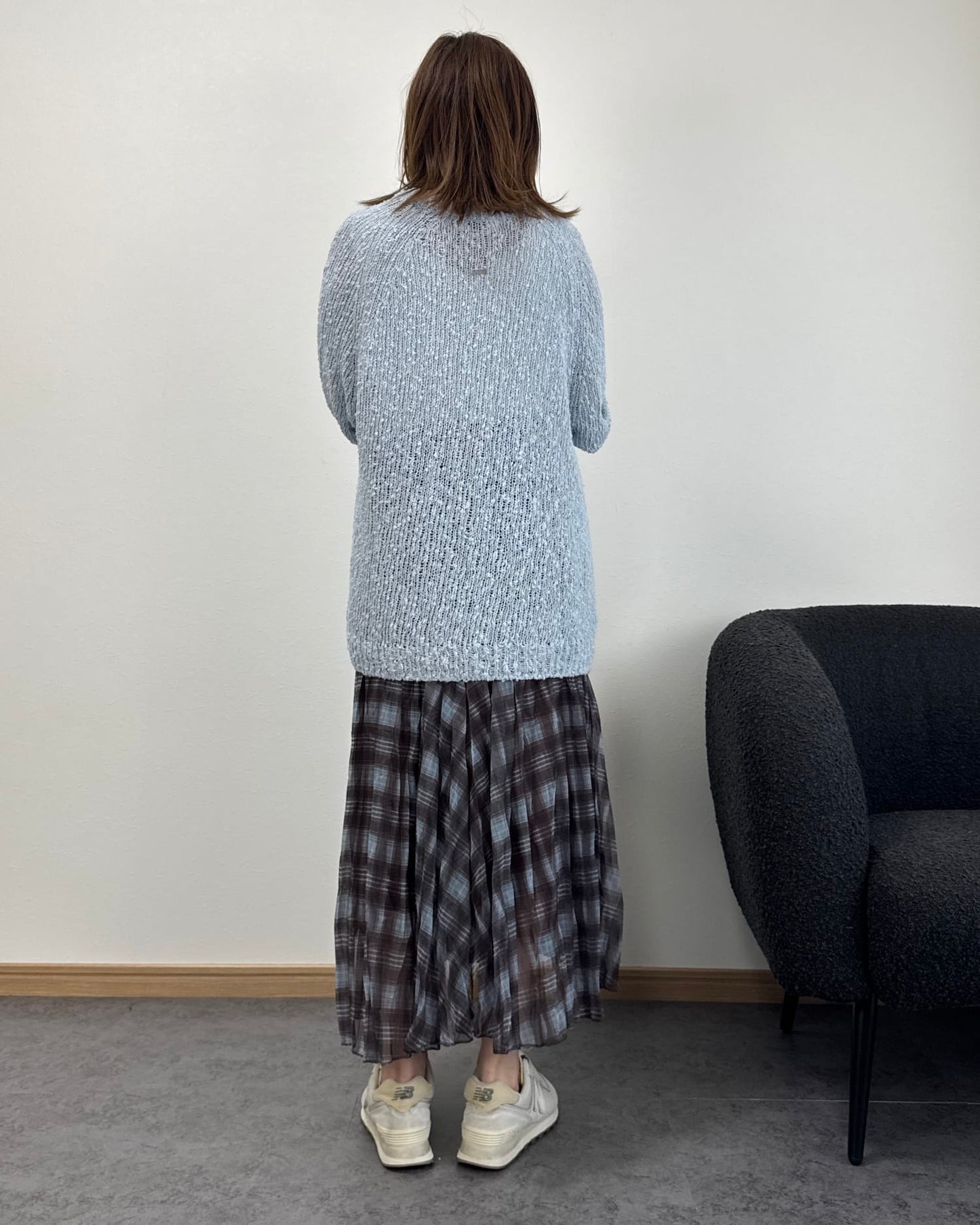 チェックシアースカート
