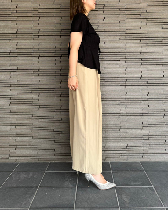 フロントリボンフリルカーディガン