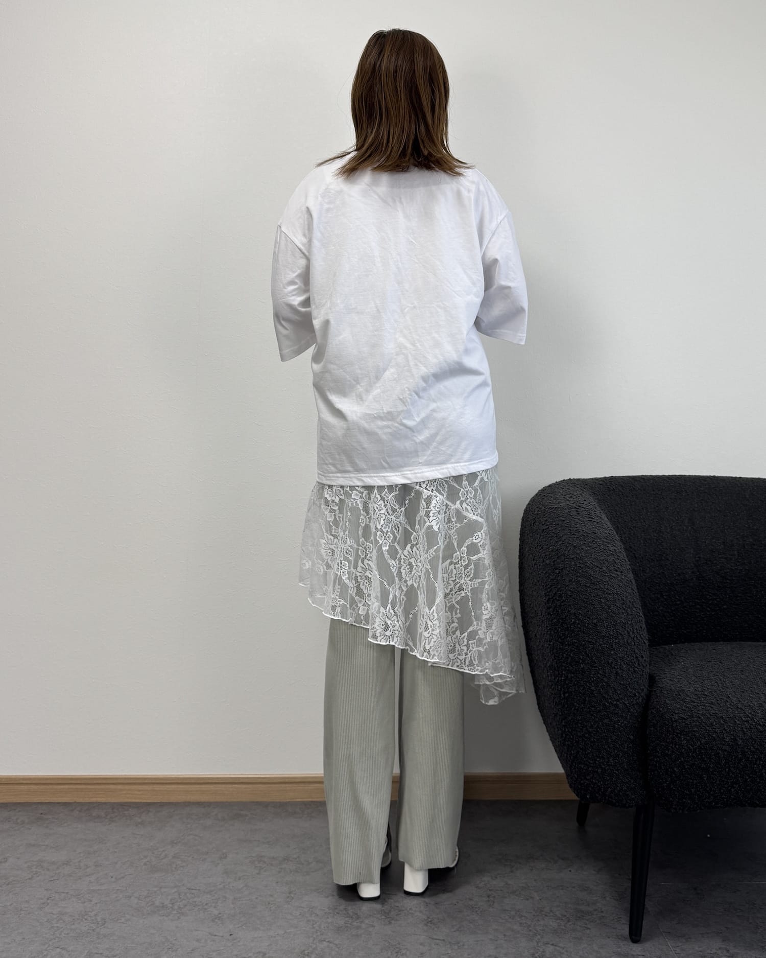 【6/11までのセール価格】レースドッキングロングTシャツ