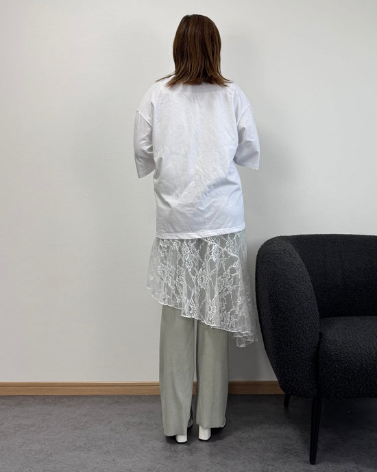 【6/11までのセール価格】レースドッキングロングTシャツ