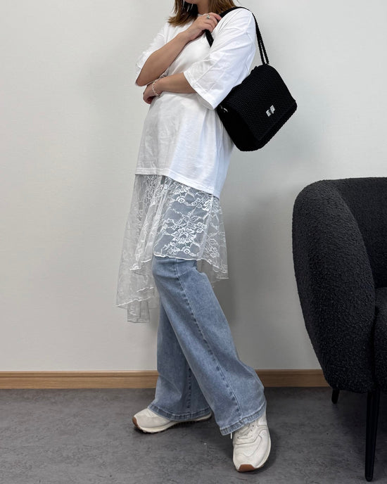 【6/11までのセール価格】レースドッキングロングTシャツ