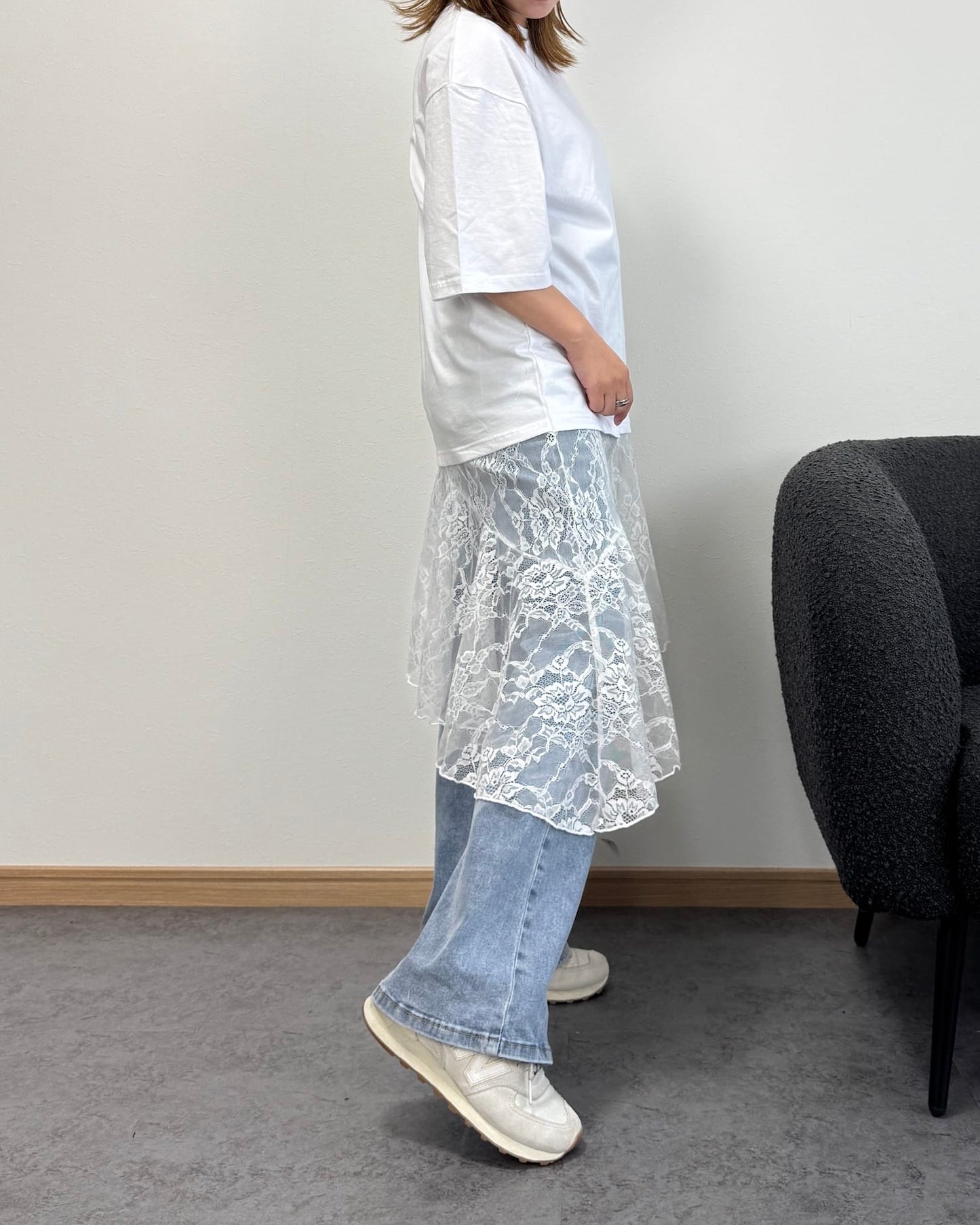 【6/11までのセール価格】レースドッキングロングTシャツ