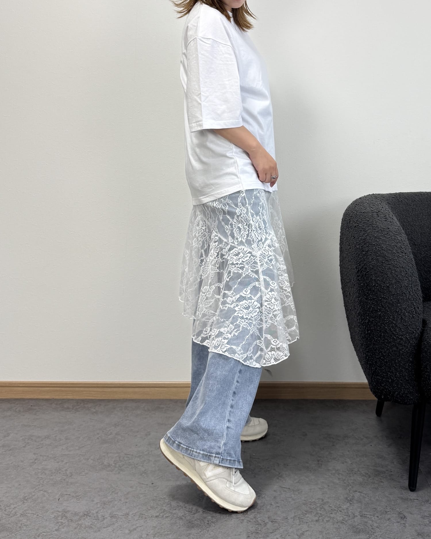 【6/11までのセール価格】レースドッキングロングTシャツ