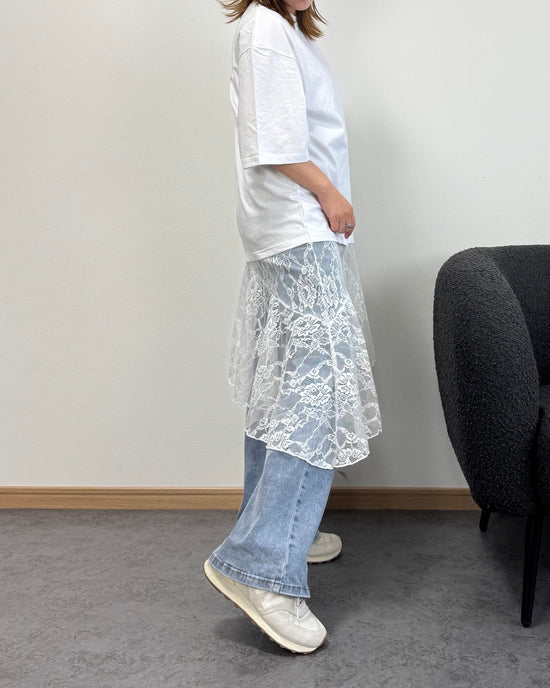 【6/11までのセール価格】レースドッキングロングTシャツ