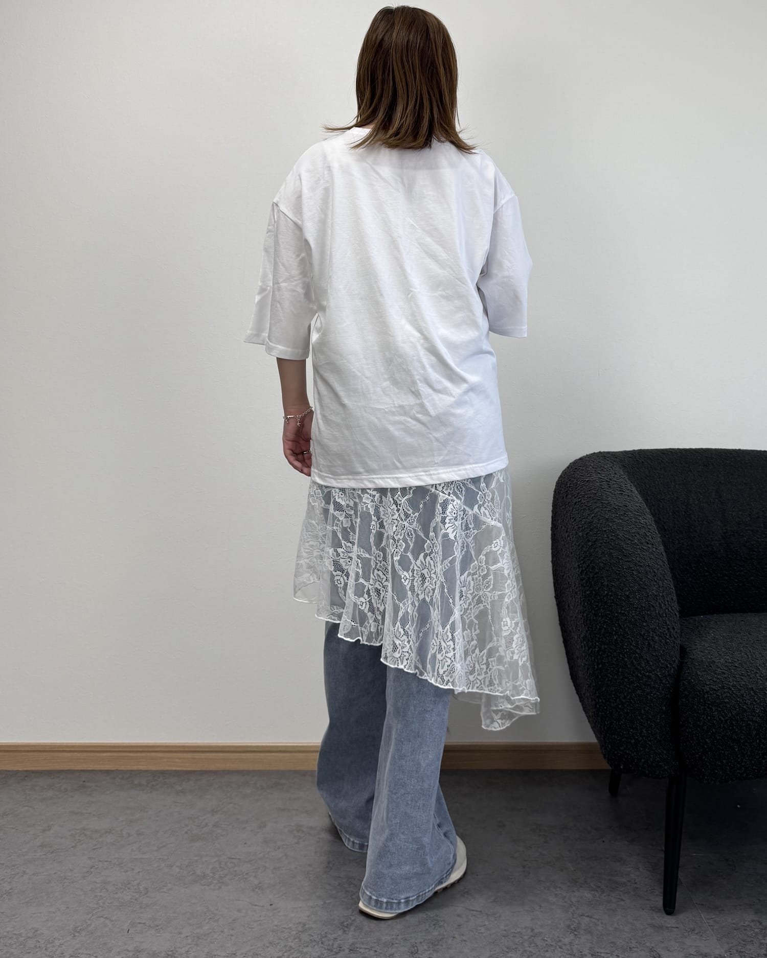 【6/11までのセール価格】レースドッキングロングTシャツ