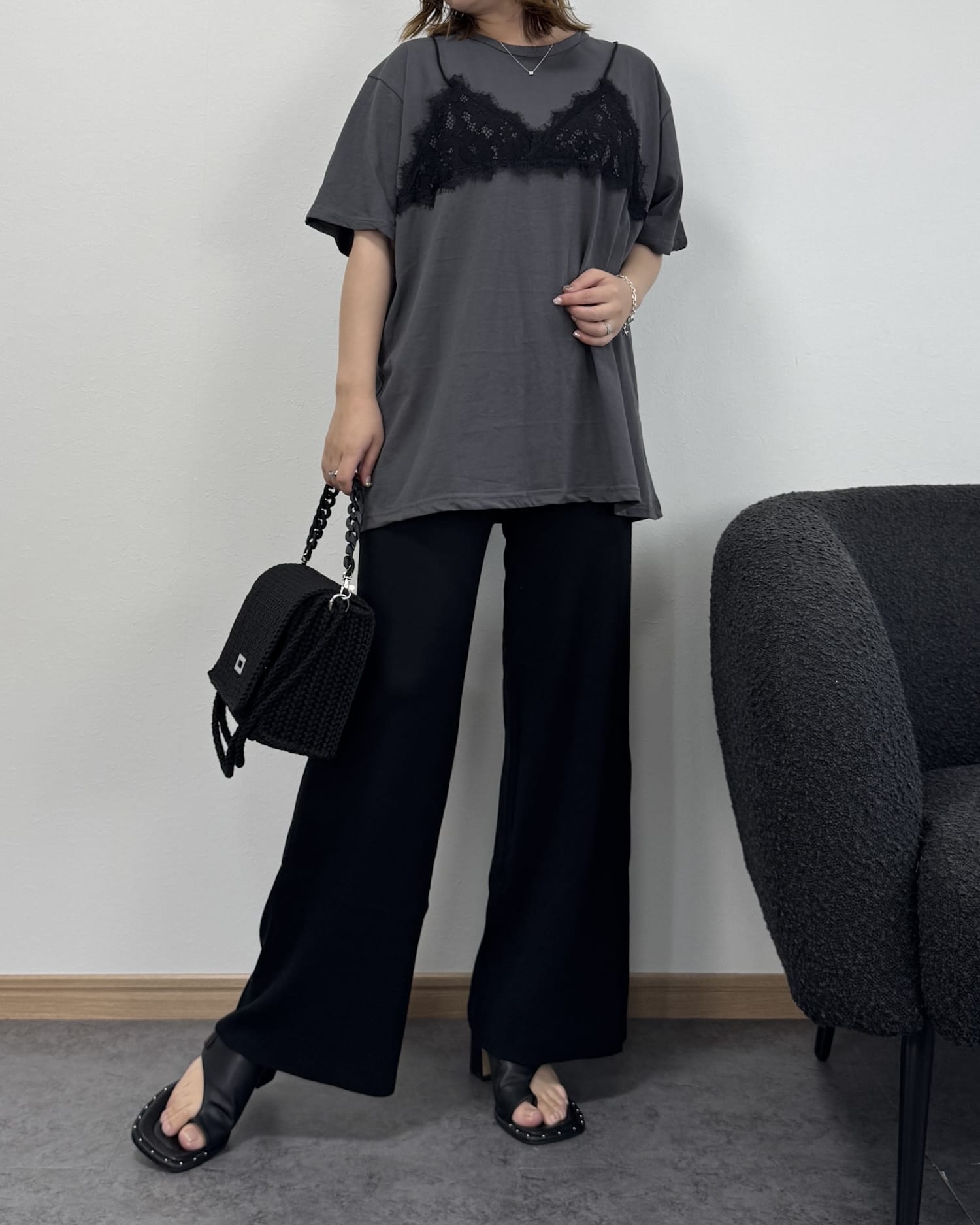 プランクプロジェクト　レースビスチェ　ドッキング　ロンT レースビスチェドッキングオーバーTシャツビスチェ – O.W