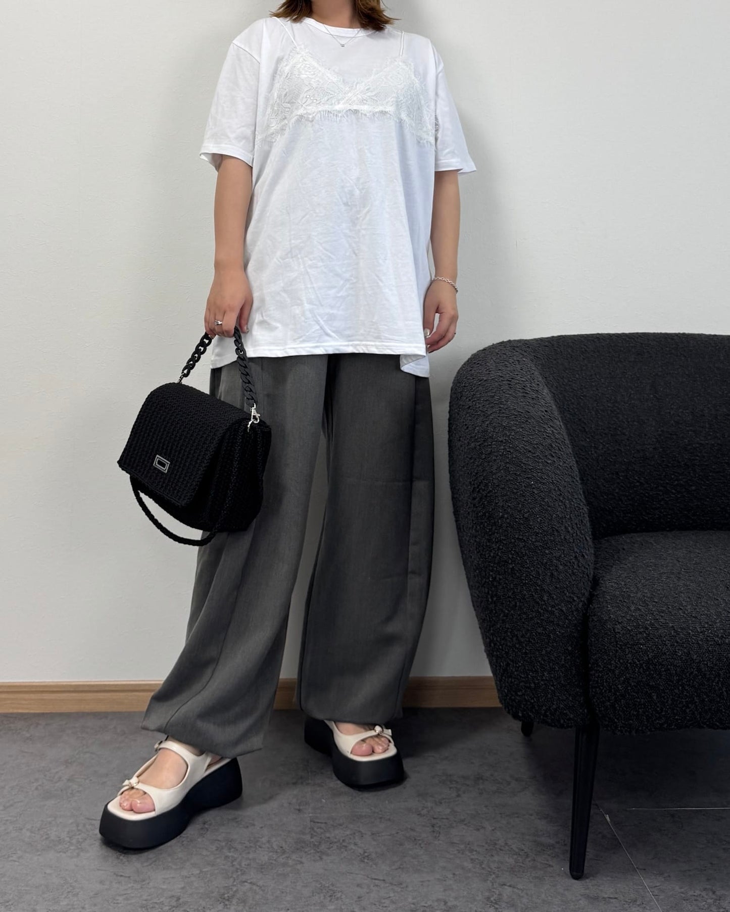 【6/18までのセール価格】レースビスチェドッキングオーバーTシャツ
