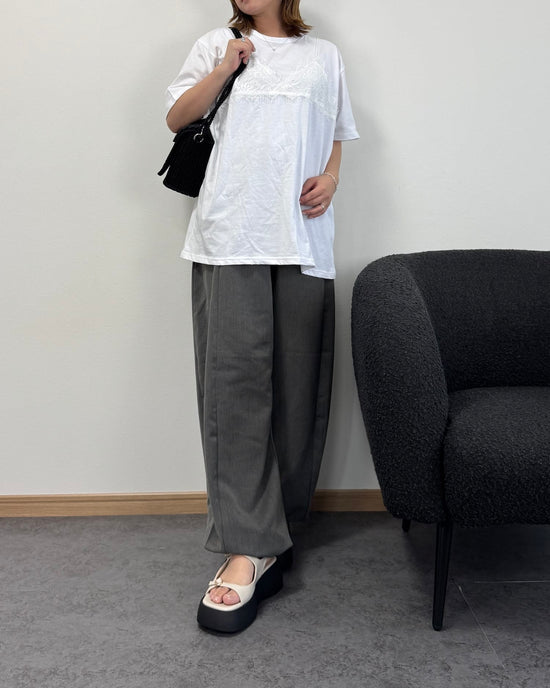 【6/18までのセール価格】レースビスチェドッキングオーバーTシャツ