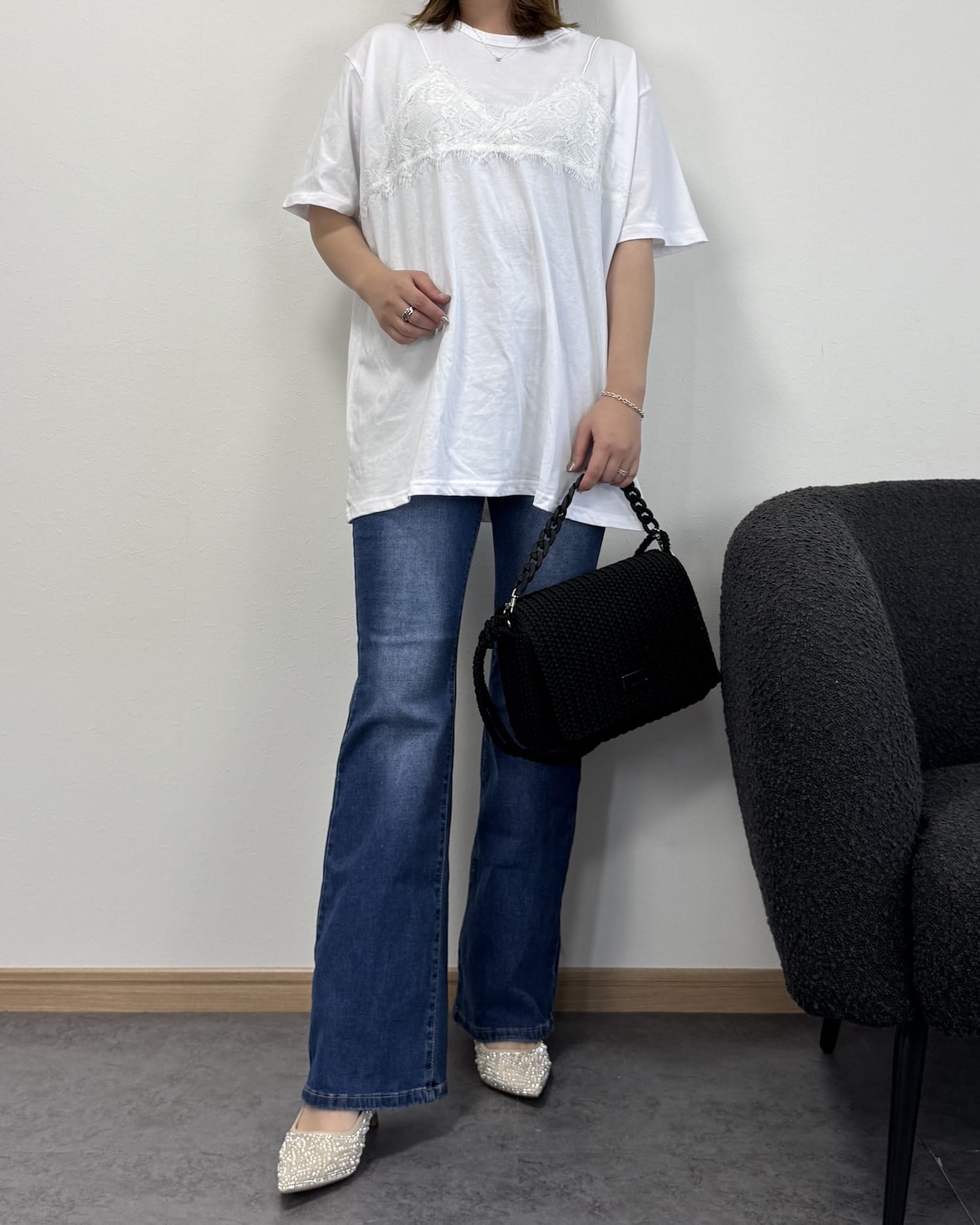 【6/18までのセール価格】レースビスチェドッキングオーバーTシャツ