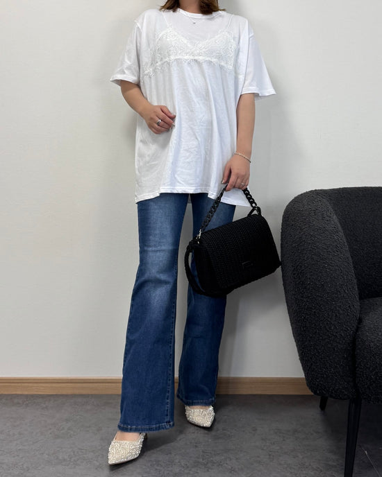 【6/18までのセール価格】レースビスチェドッキングオーバーTシャツ