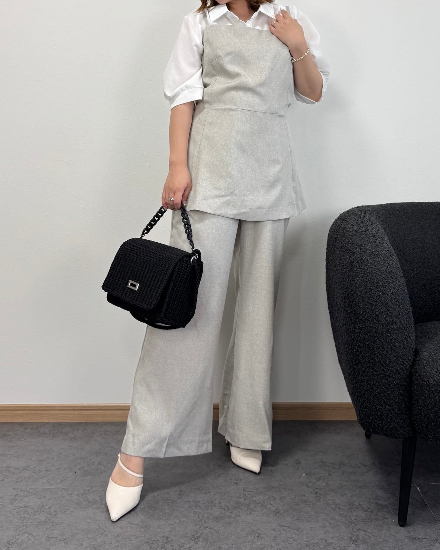 【6/25までのセール価格】ロングビスチェセットアップ