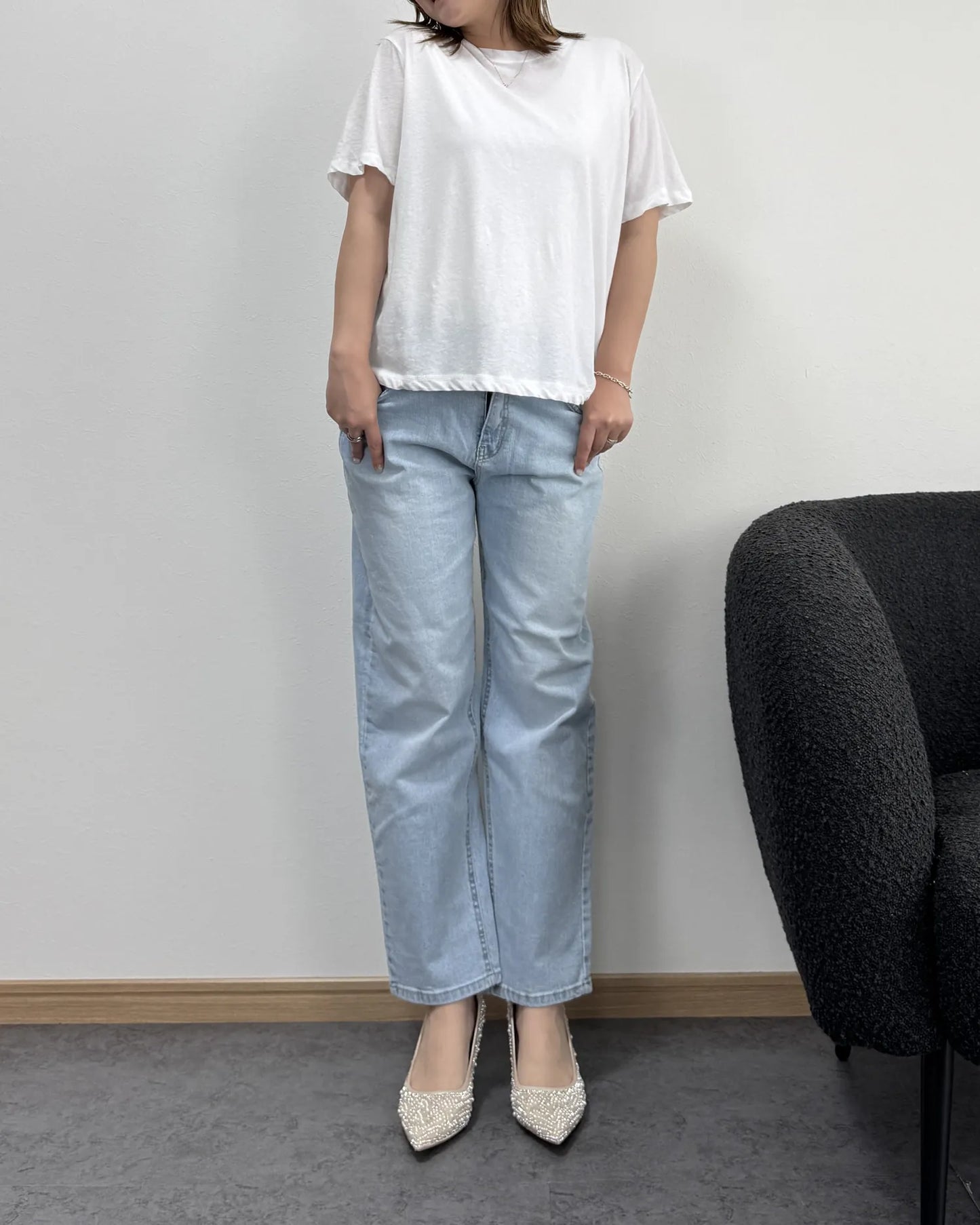 【7/2までのセール価格】スタイルアップテーパードデニム