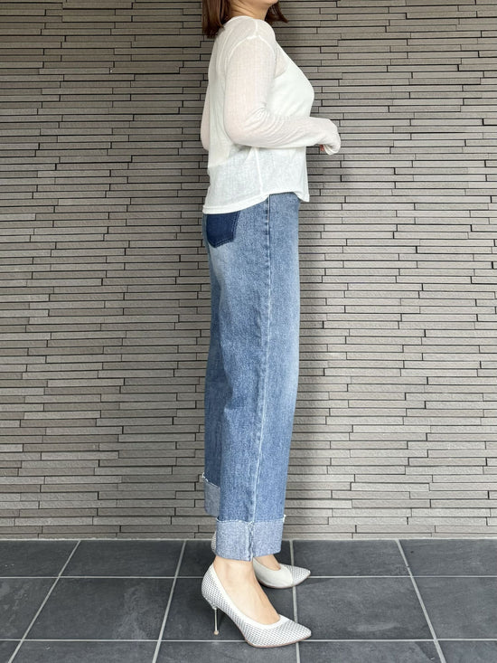 リブシアーマルチカットソー
