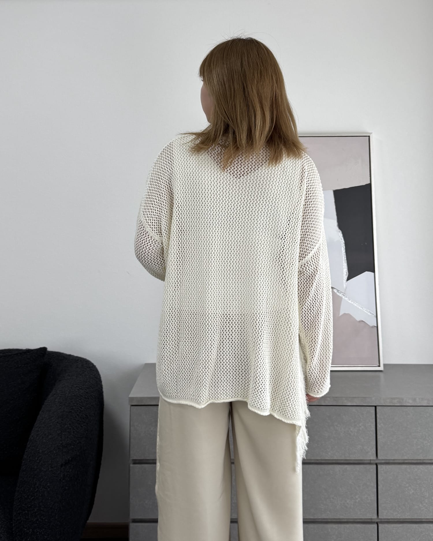 メッシュフリンジトップス