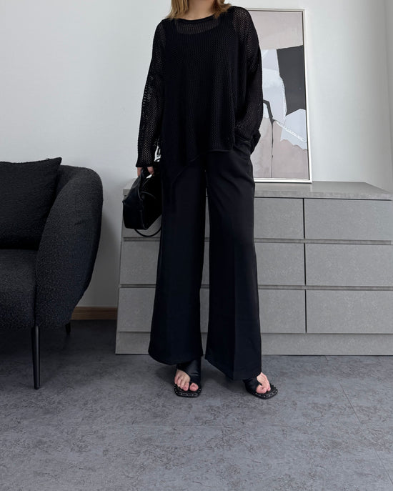 メッシュフリンジトップス