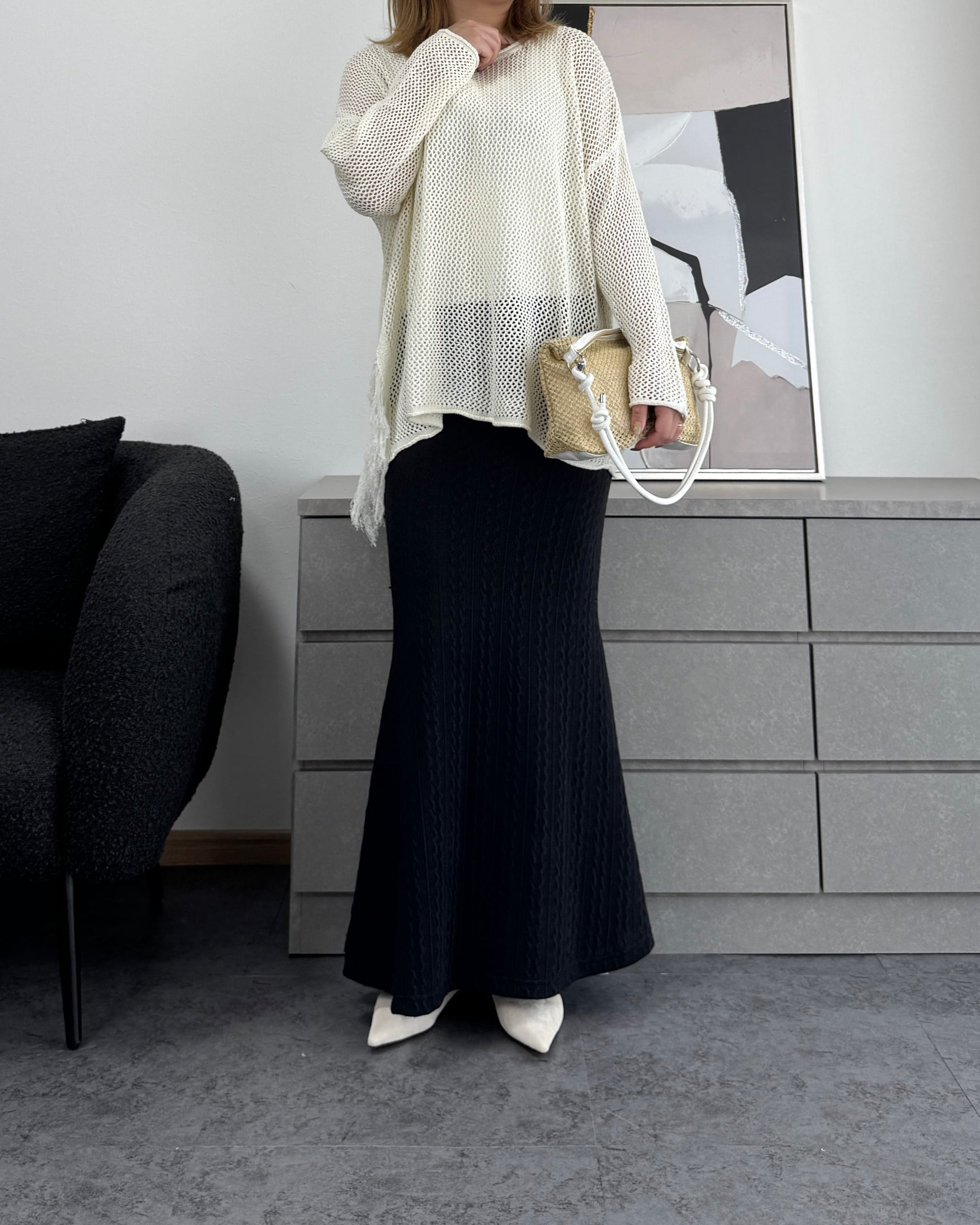 メッシュフリンジトップス