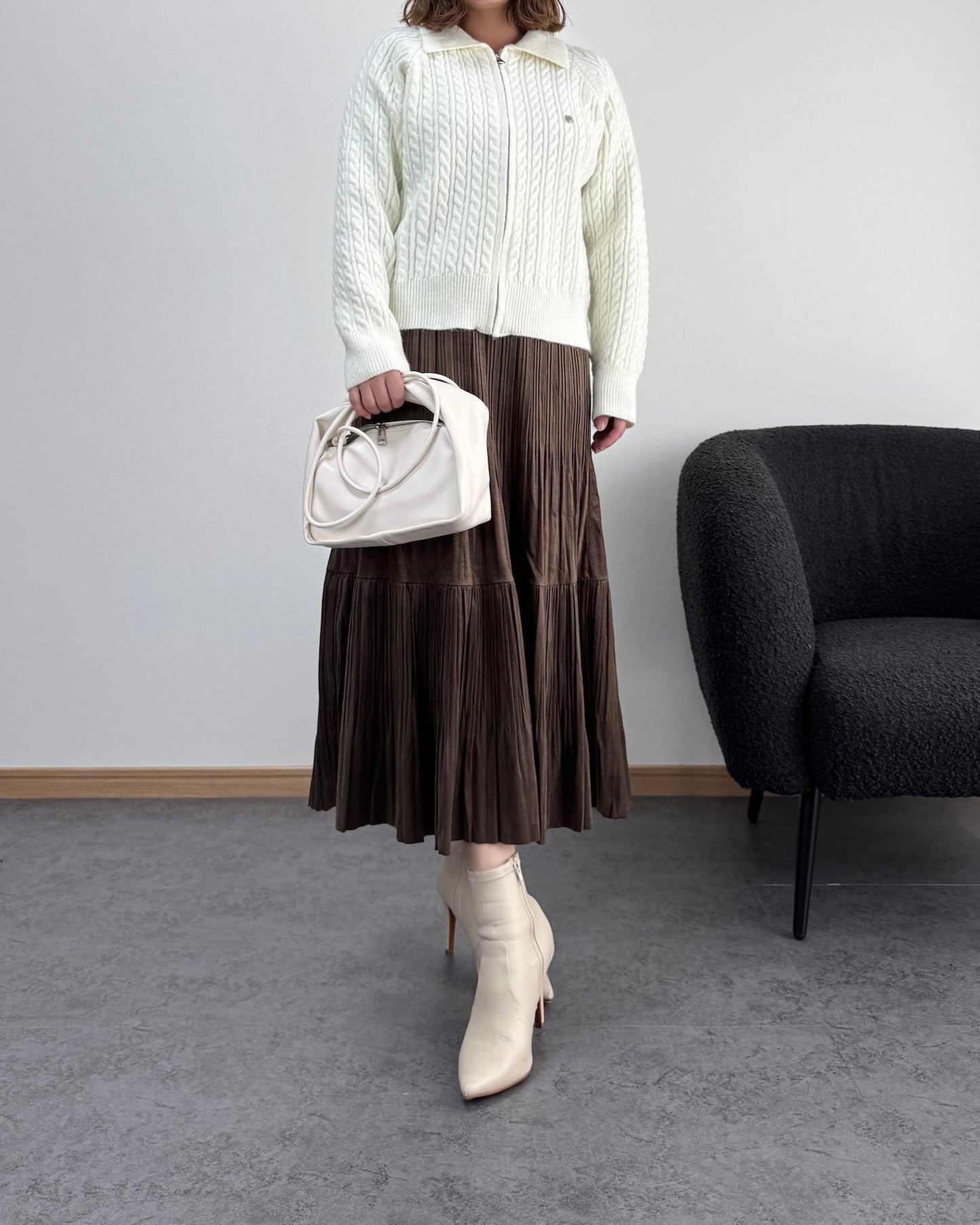 ベロア風ロングスカート