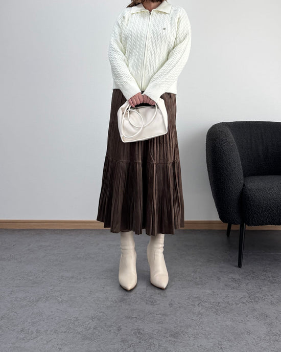 ベロア風ロングスカート