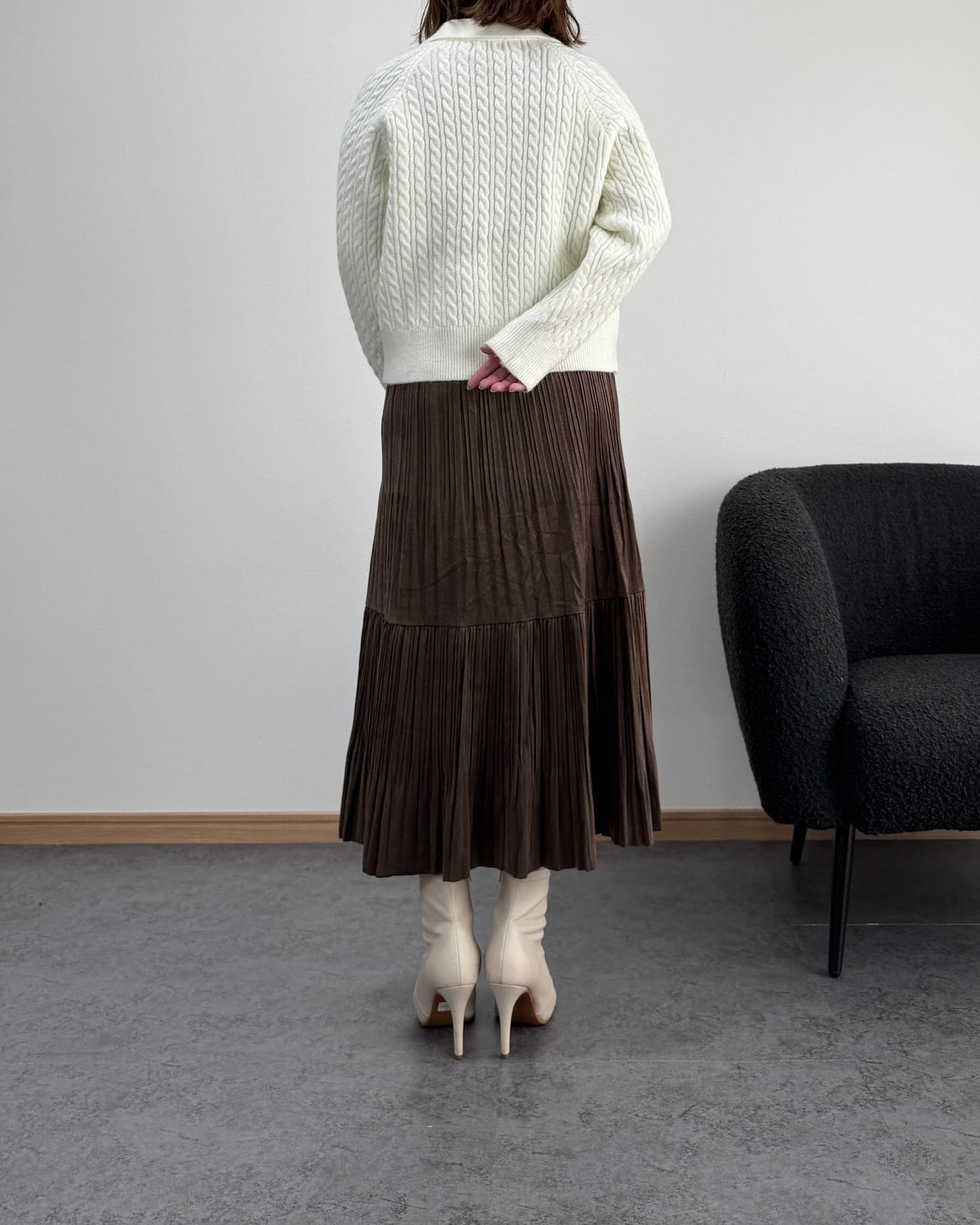 ベロア風ロングスカート