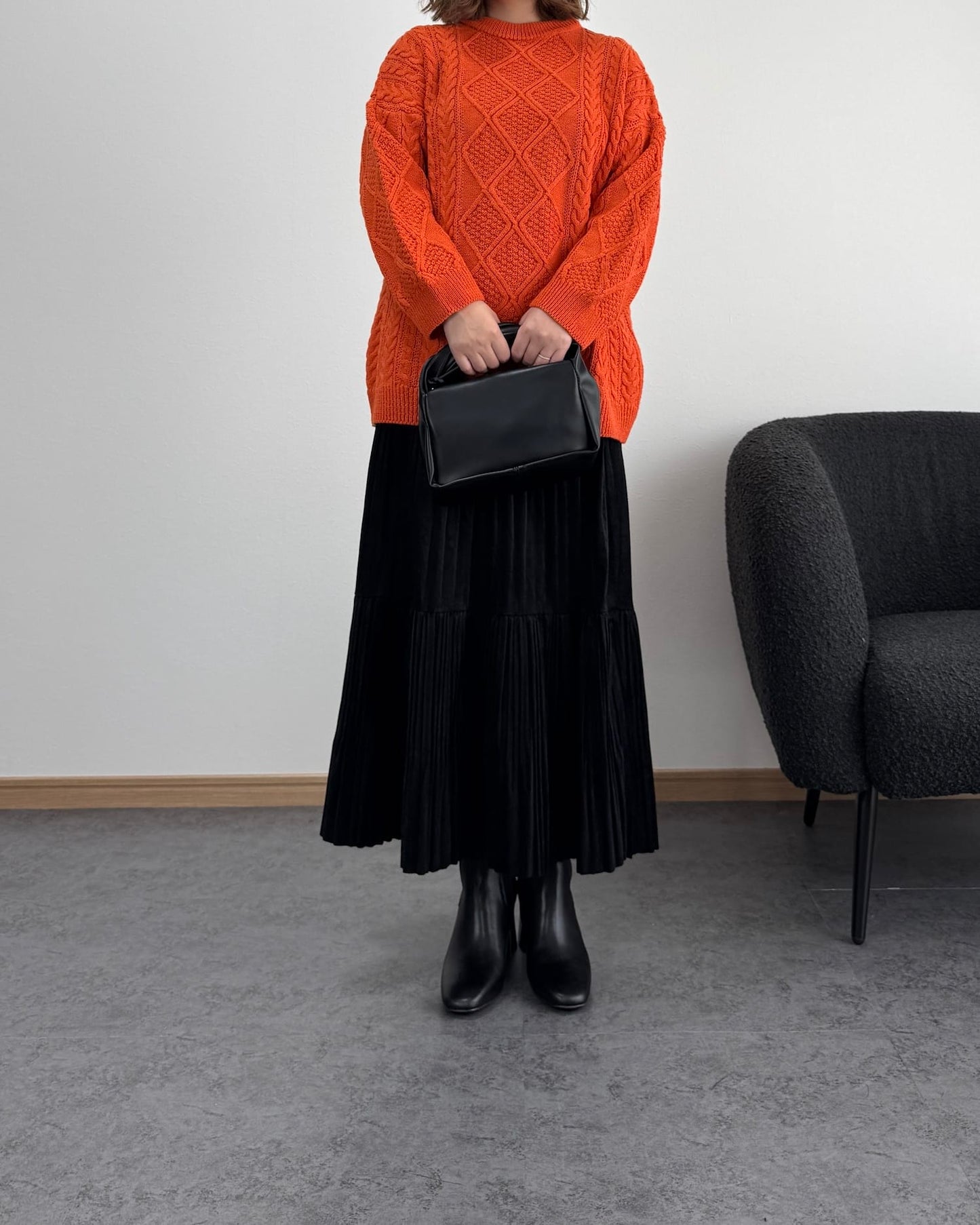 ベロア風ロングスカート