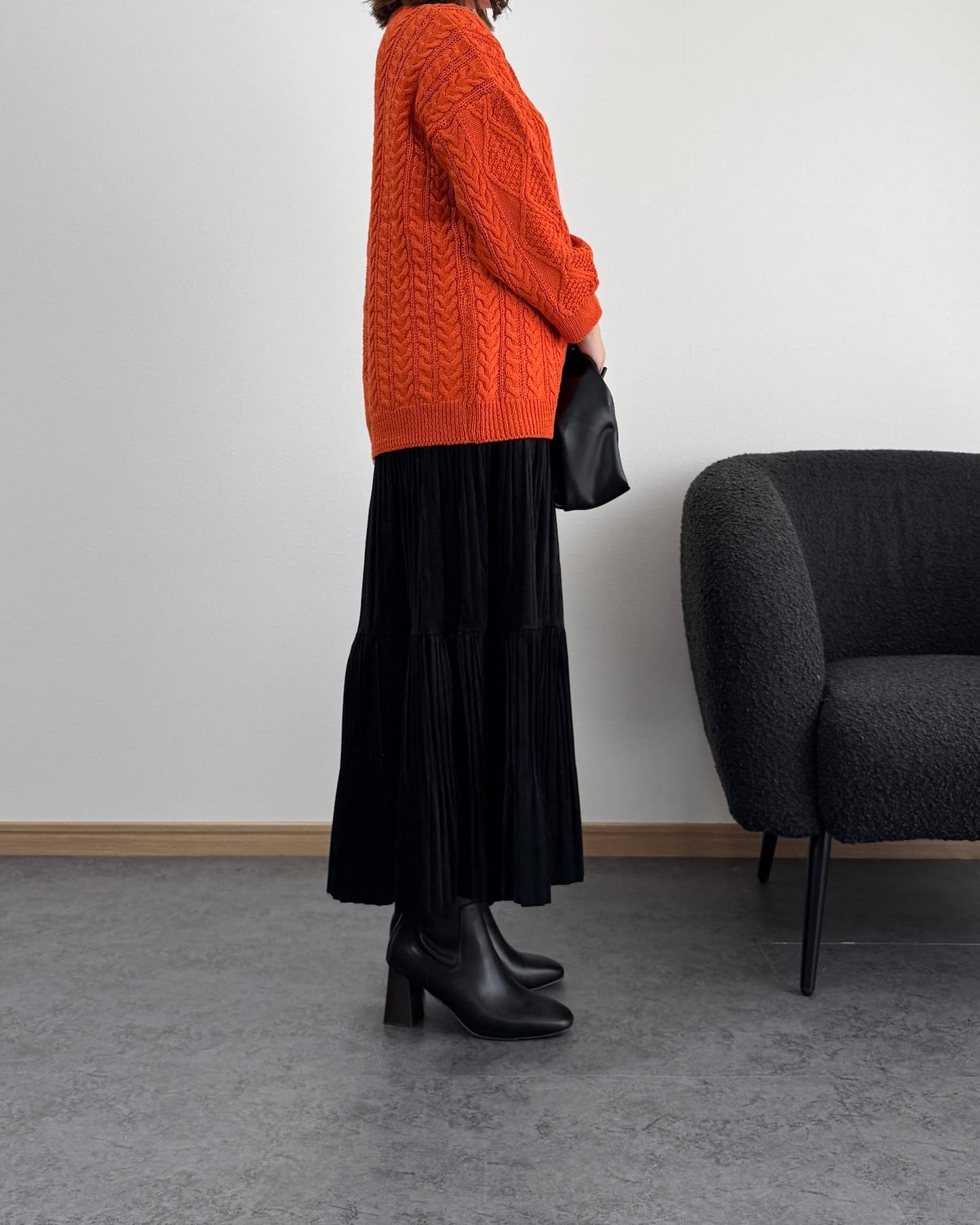 ベロア風ロングスカート