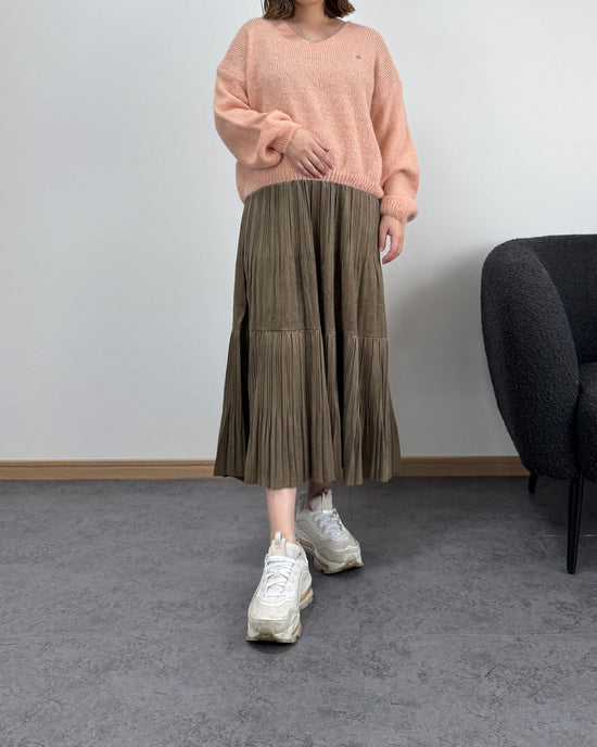 ベロア風ロングスカート