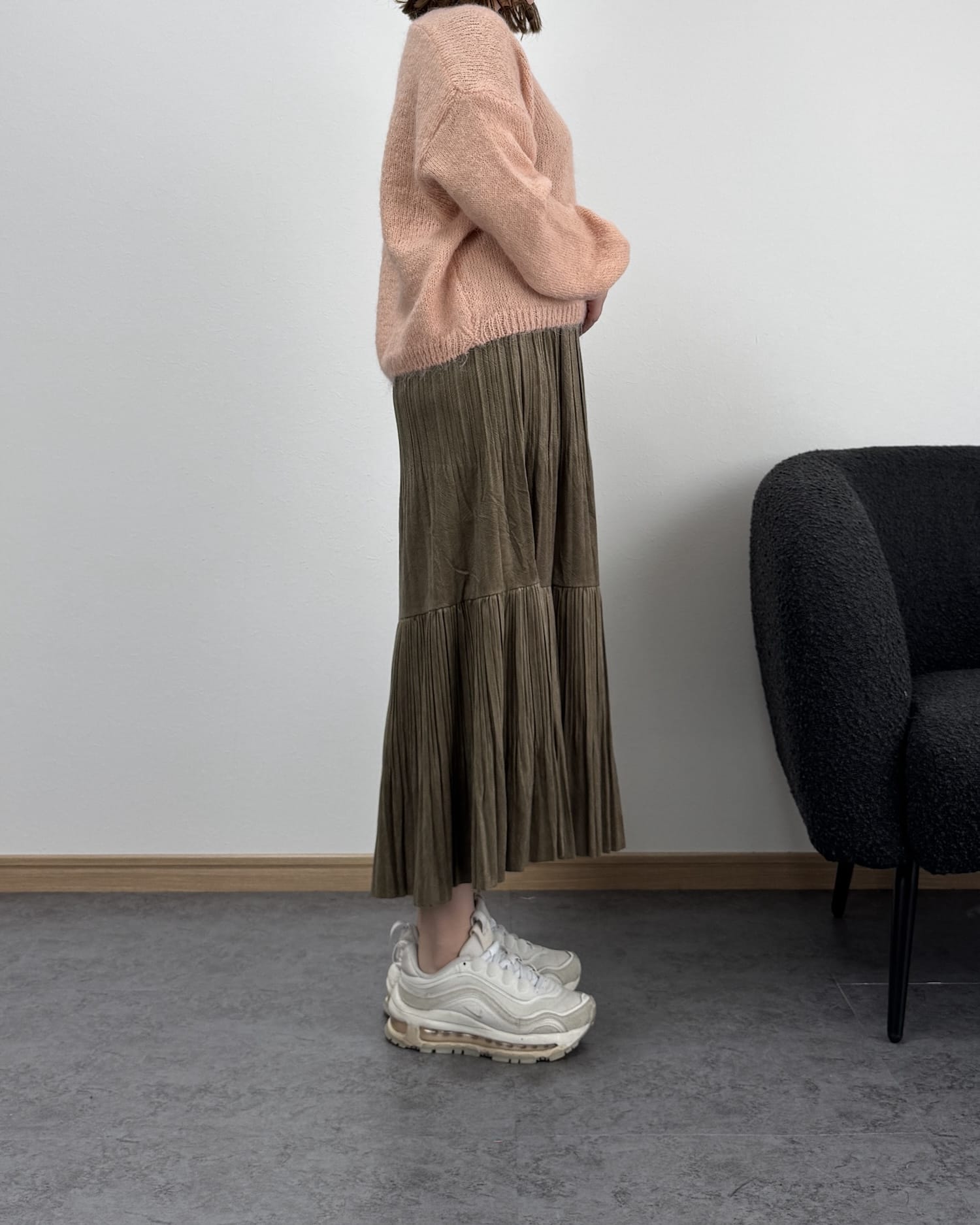 ベロア風ロングスカート