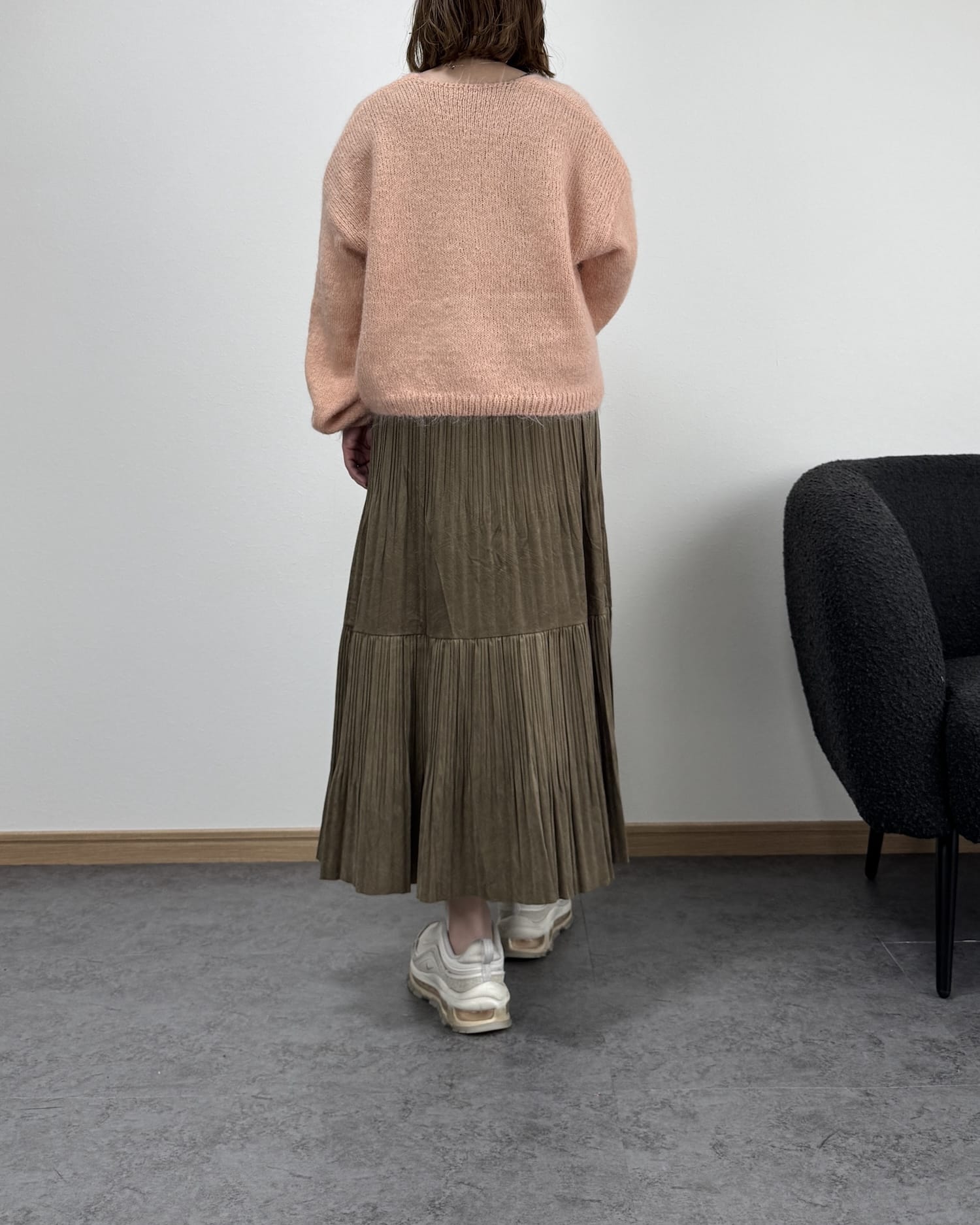 ベロア風ロングスカート