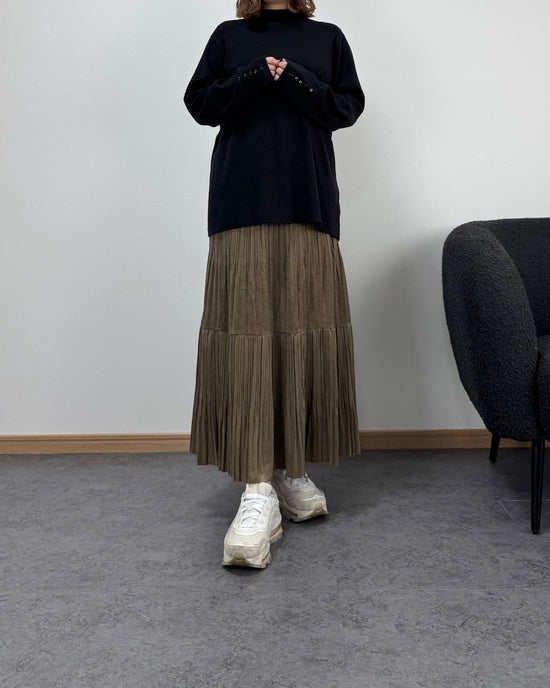 ベロア風ロングスカート