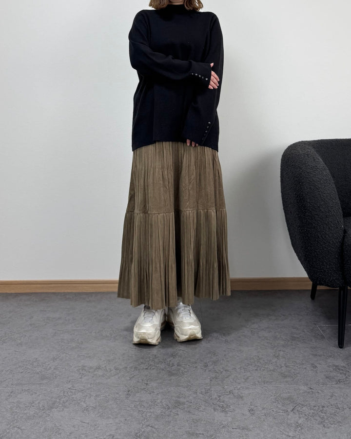 ベロア風ロングスカート