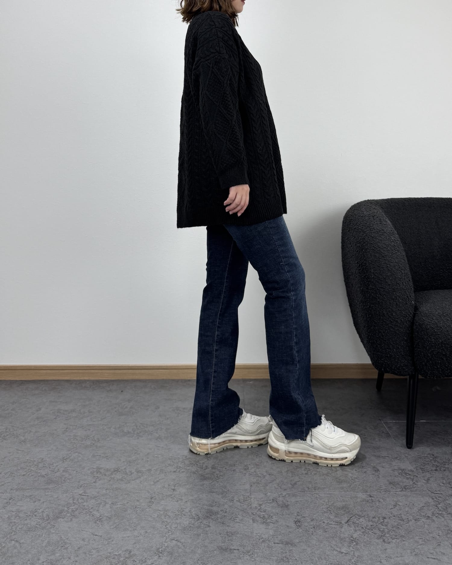 ケーブルオーバーニット