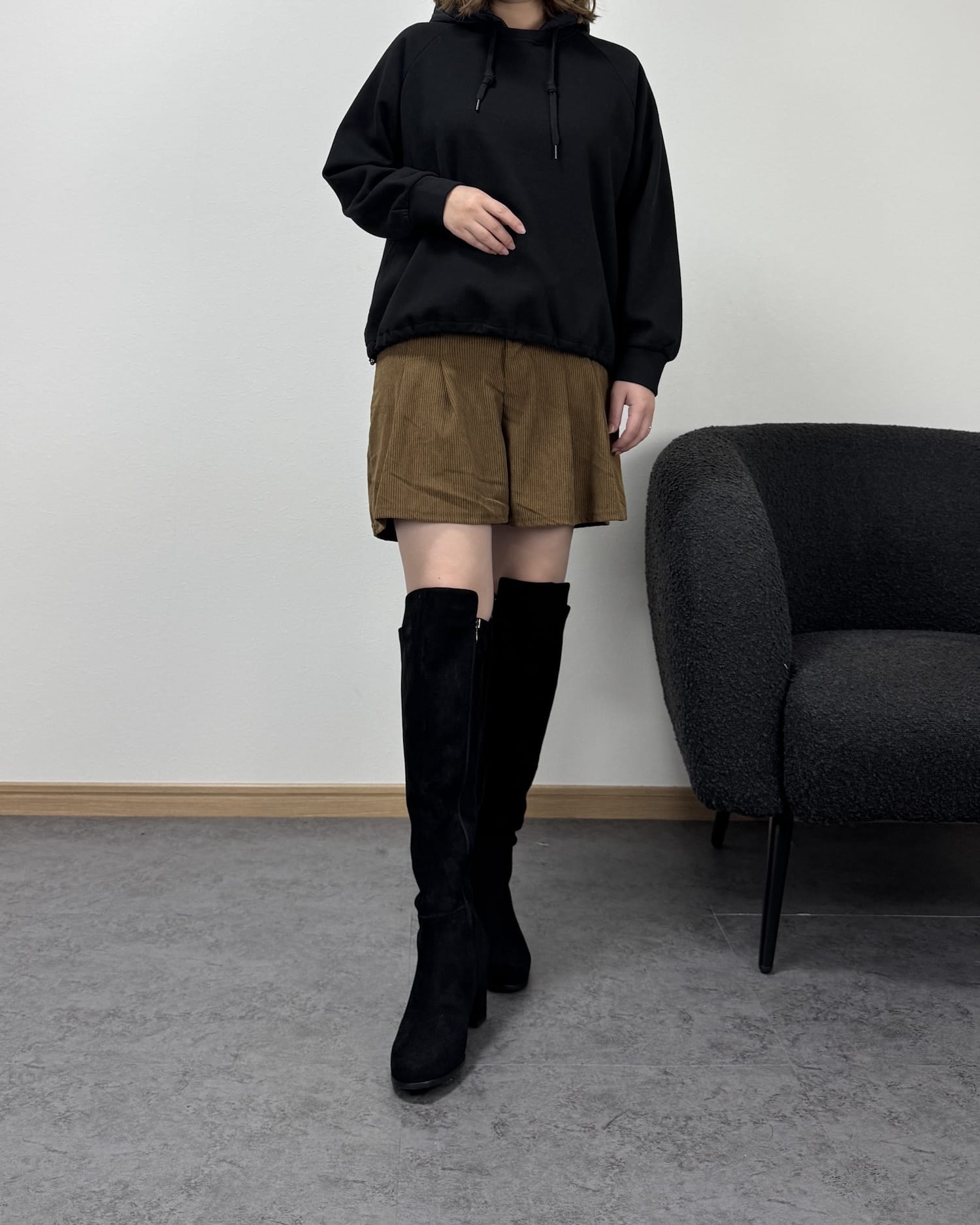 コーデュロイタックショートパンツ【O.W-beside-】