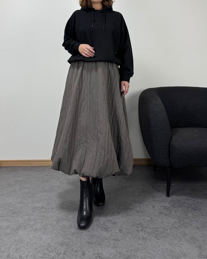 ダウン風バルーンナイロンスカート
