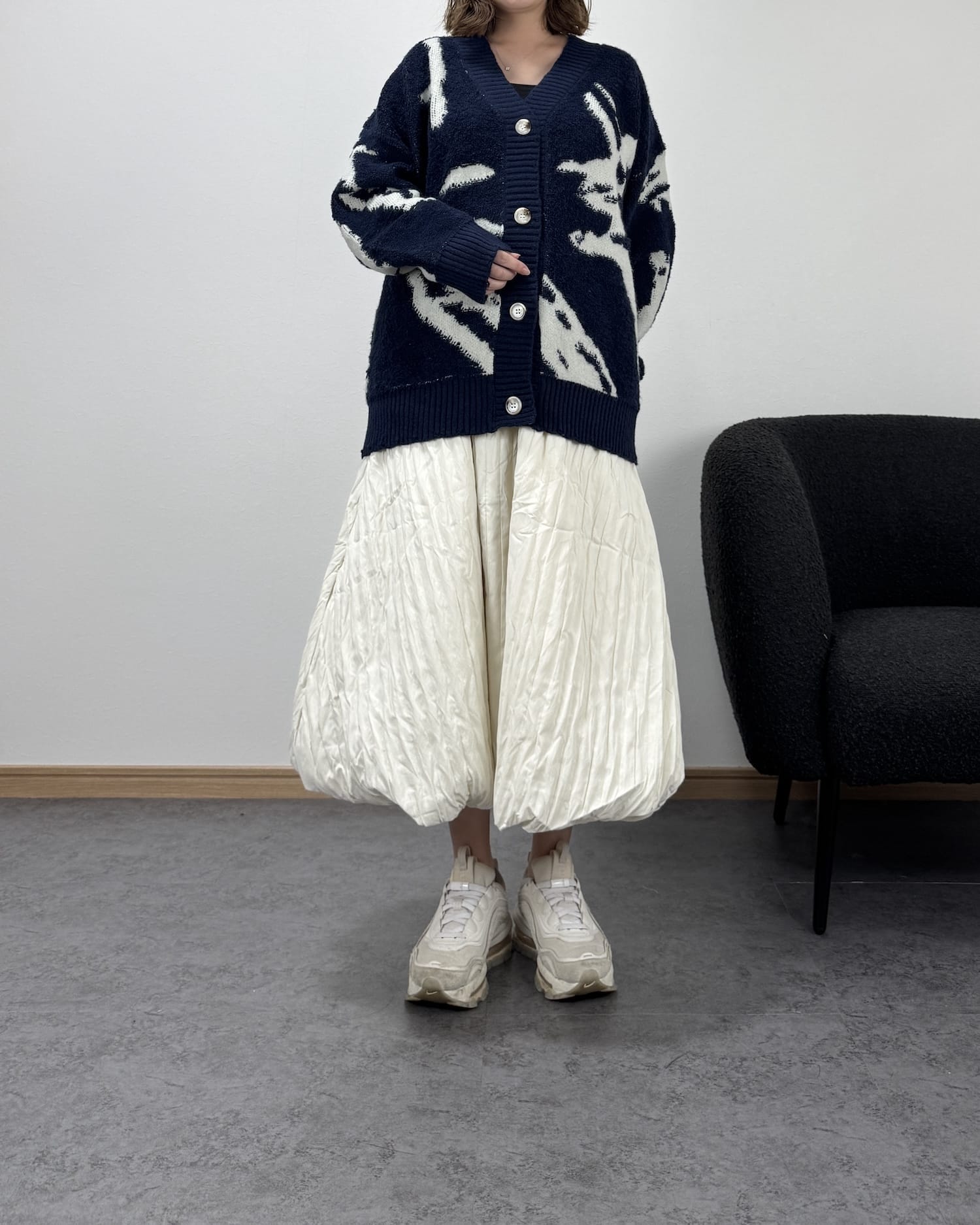 ダウン風バルーンナイロンスカート