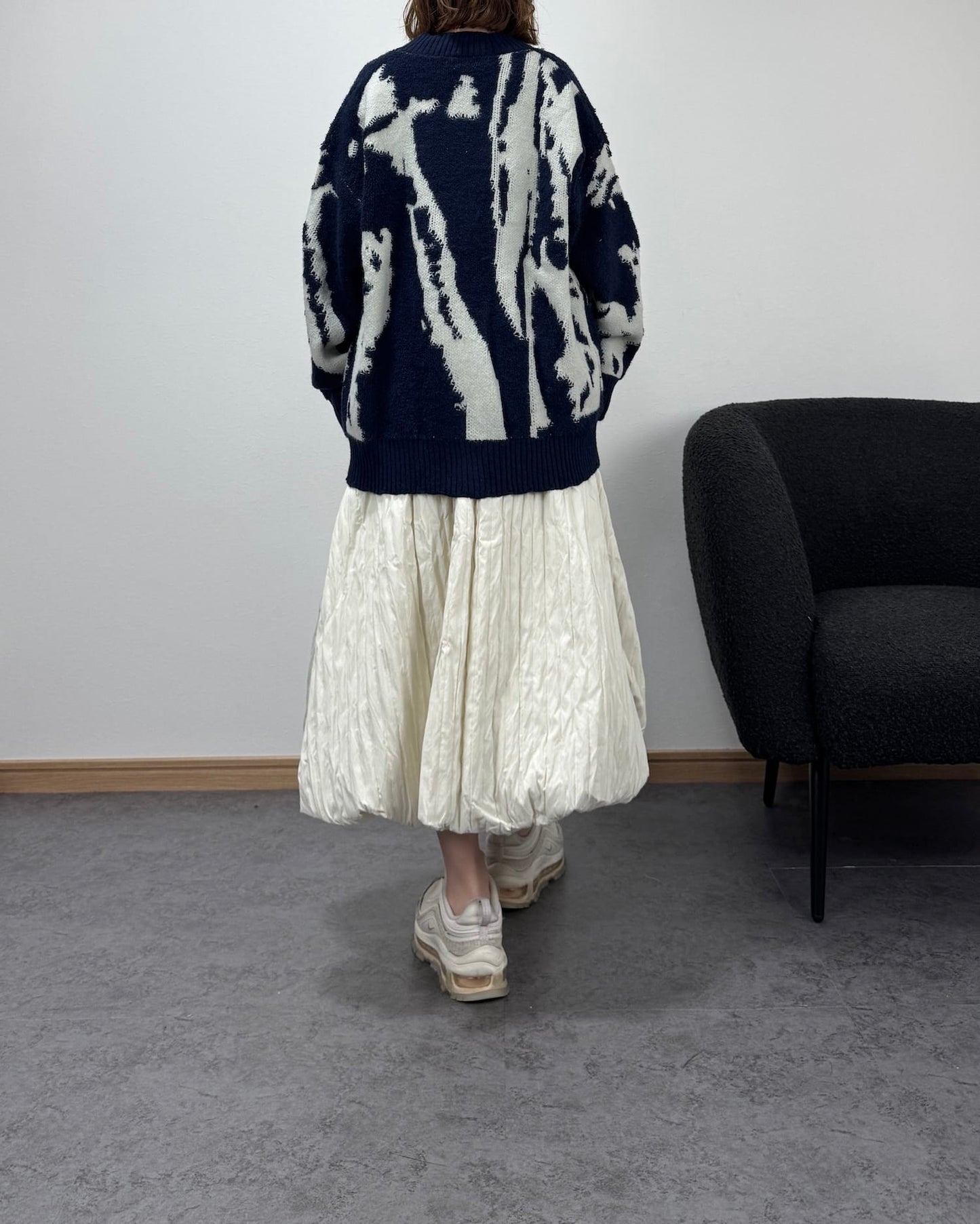 ダウン風バルーンナイロンスカート