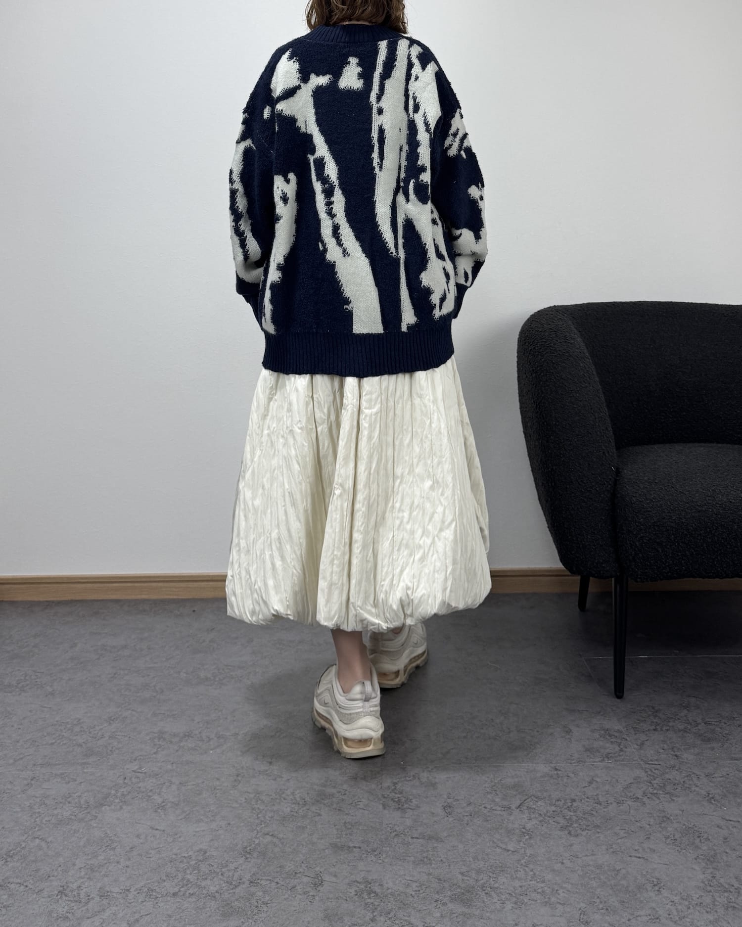 ダウン風バルーンナイロンスカート