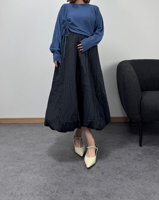 ダウン風バルーンナイロンスカート